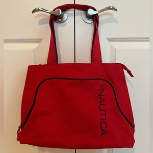 NAUTICA CATAMARAN RED BLUE LARGE TOTE BAG